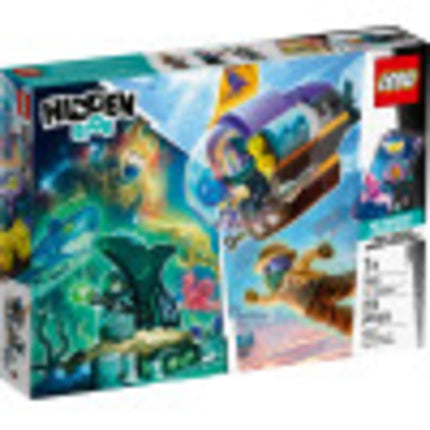 LEGO Hidden Side Le sous-marin de J.B. 70433, jouet de chasse aux fantômes en réalité augmentée (RA), avec sous-marin, kit de chasse aux fantômes basé sur une application, comprend 3 figurines et une figurine de requin, Nouveauté 2020 (224 pièces)