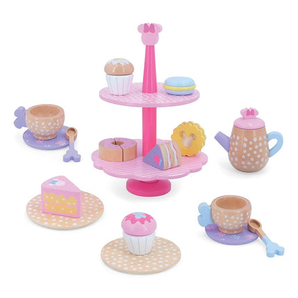 Just Play Disney Minnie Mouse Tea Set de Madera, Juego de Imitación, Juguetes Infantiles con Licencia Oficial para Edades de 3 años en Adelante, Exclusivo de Amazon