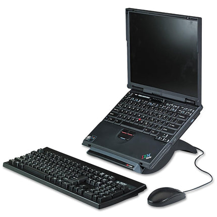 3M LX550 Vertical Notebook Computer Riser, Cable Management, 9x12x6 1/2-9 1/2, Black