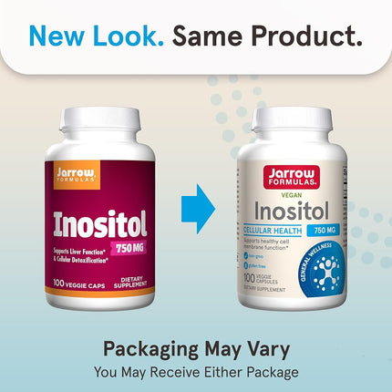 Jarrow Formulas Inositol Caps, Supports Liver Function, 750 mg, 100 Caps