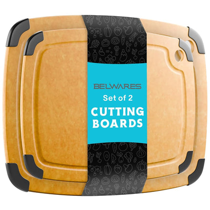 Dishwasher Safe Cutting Boards for Kitchen - 2 Pie