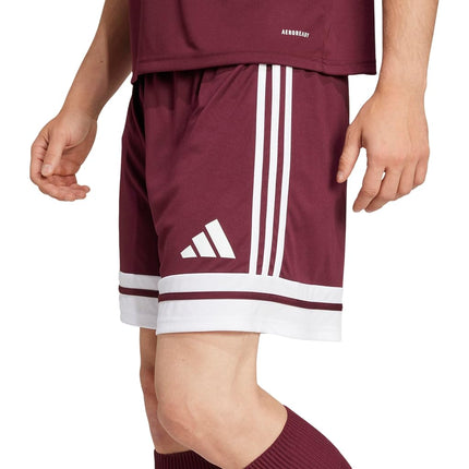 adidas Mens Squadra 25 Shorts, Team Maroon/White, Small