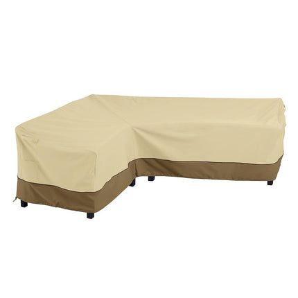 Classic Accessories Veranda Garden L-Shaped Sectional Sofa Coverr, Pebble/Bark/Earth (210cm, Left Facing)