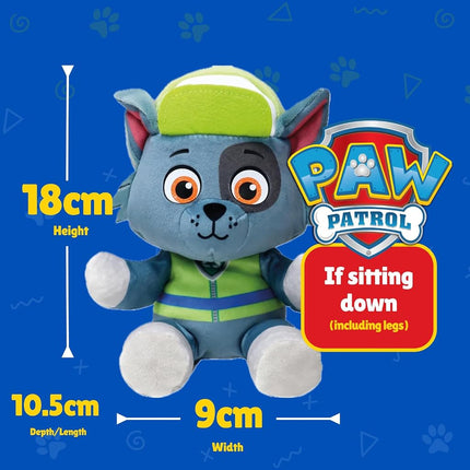 TY Rocky Paw Patrol Soft Plush Toy for Kids, Cuddly Teddy, Collectible Stuffed Toy, Beanie Babies Range, Regular