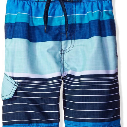 Kanu Surf Big Boys' Viper Stripe Swim Trunk, Navy, Large (14/16)