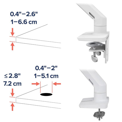 Ergotron – HX HD Premium Heavy Duty Gaming Monitor Arm, Single Monitor Desk Mount – for 1000R Curved Ultrawide Monitors Up to 49″, 12.7-19.1kg, VESA 75x75mm or 100x100mm – White (45-647-216)