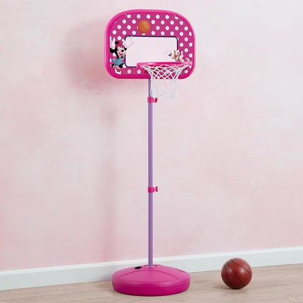 Delta Children Disney Minnie Mouse Basketball Hoop Set for Kids, Pink