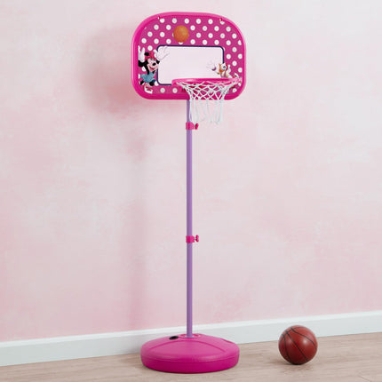 Delta Children Disney Minnie Mouse Basketball Hoop Set for Kids, Pink