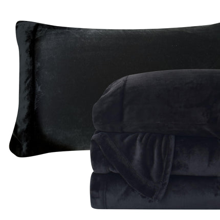 Elegant Comfort Luxuriously Soft 4-Piece Velvet Pl