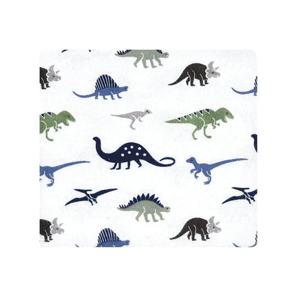 Lot de couvertures d'emmaillotage en flanelle de coton pour bébé Hudson Baby unisexe, Bleu Vert Dino, Taille unique