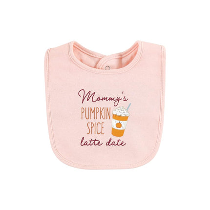 Hudson Baby Unisex Baby Cotton Bibs, Pumpkin Spice Date, One Size