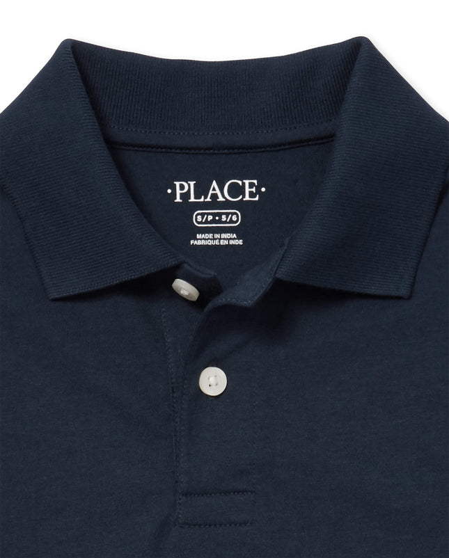 The Children's Place Garçons Uniforme Polo à Manches Courtes en Jersey Doux, Lot de 2, Nautico Lot de 3, Small