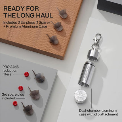 EarPeace PRO Ear Plugs - High Fidelity Earplugs for Concerts, Music, Motorcycles and Airplanes - Next Generation Noise Reduction for Performing Artists, Crew, Riders, Live Entertainment Professionals