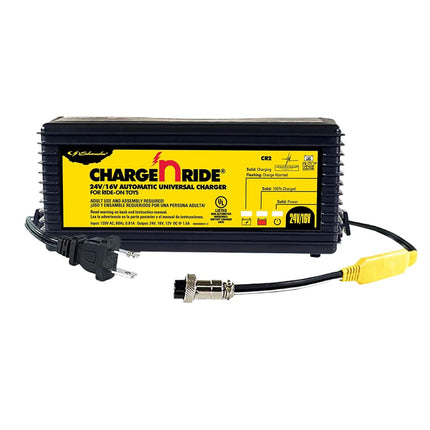 Chargeur de batterie universel Schumacher CR-2 Charge 'n Ride 1,5 A 24 V pour véhicules pour enfants