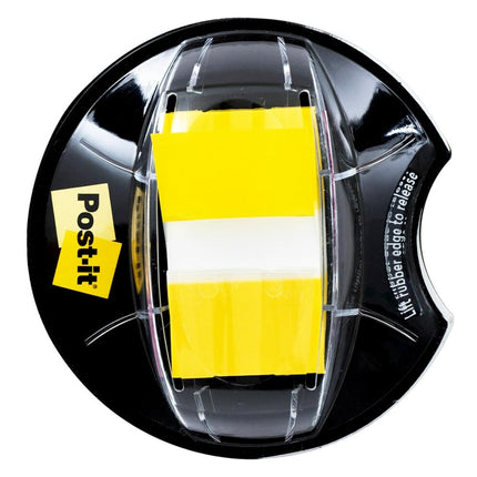 Post-it Flags, Yellow, 1-Inch Wide, 200/Desk Grip Dispenser (680-HVYW)