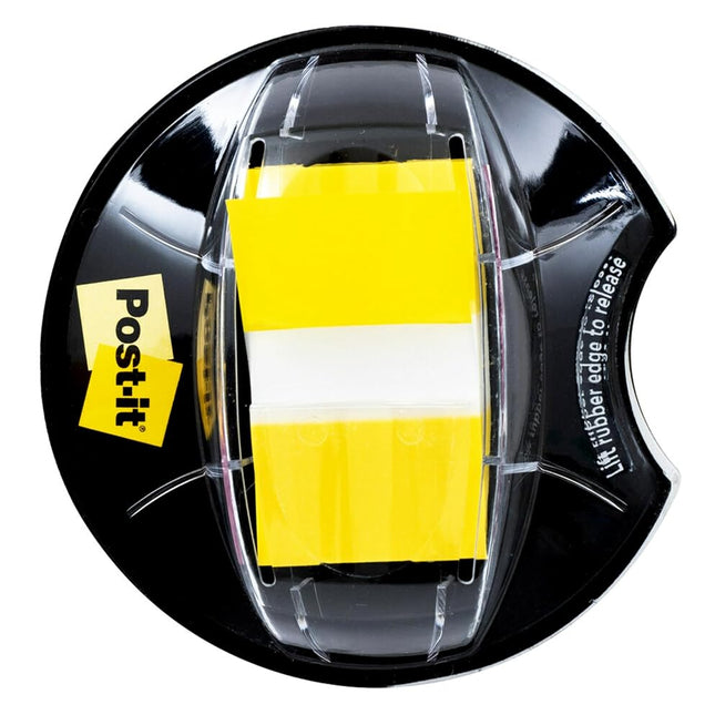 Post-it Flags, Yellow, 1-Inch Wide, 200/Desk Grip Dispenser (680-HVYW)