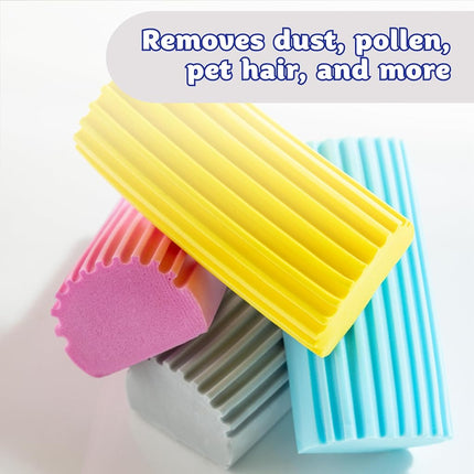 Scrub Daddy Damp Duster, Magical Dust Cleaning Sponge, Dusters for Cleaning, Venetian & Wooden Blinds Cleaner, Vents, Radiator, Skirting Boards, Mirrors, Dust Brush Tools, Home Gadgets, Light Pink