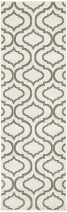 Nourison Jubilant Trellis Ivory Green 2'3" x 7'3" Area Rug, Easy Cleaning, Non Shedding, Bed Room, Living Room, Dining Room, Kitchen (2x7)