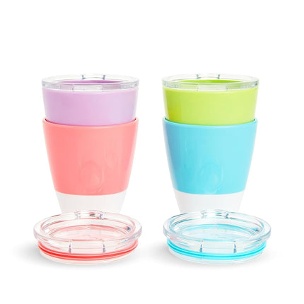 Munchkin RIIMUHIR Splash Toddler Cups with Training Lids, 7 Oz, 4 Pack