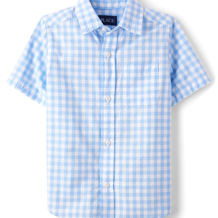 The Children's Place Boys' Short Sleeve Poplin But