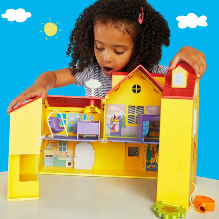 Peppa Pig Peppa's Big Family House Playset with 3 Figures, 11 Accessories, 2025 Version with Baby Evie, Preschool Toys for Girls and Boys 3 and Up