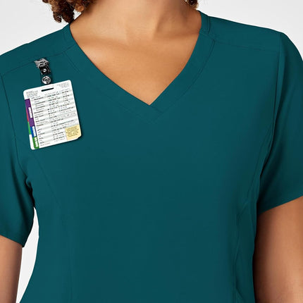 WonderWink Renew Women's V-Neck Scrub Top, Caribbean, Medium