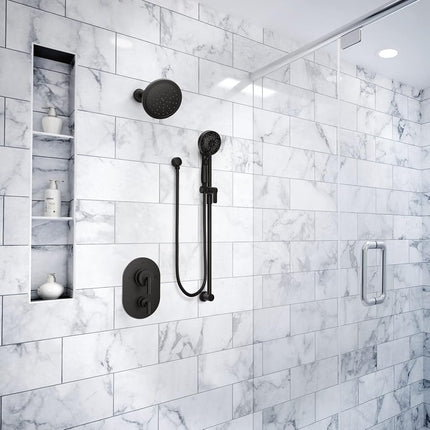 Moen A725WR Collection Round Drop Ell Handheld Shower Wall Connector, Matte Black, 0.5