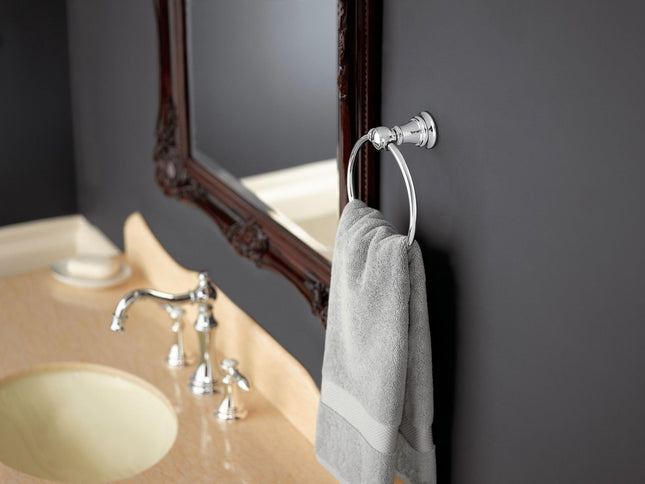 Moen YB8486CH Weymouth Towel Ring, Chrome