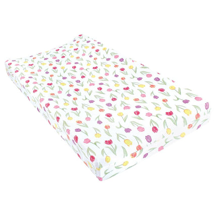 Hudson Baby Unisex Baby Changing Pad Cover, Spring