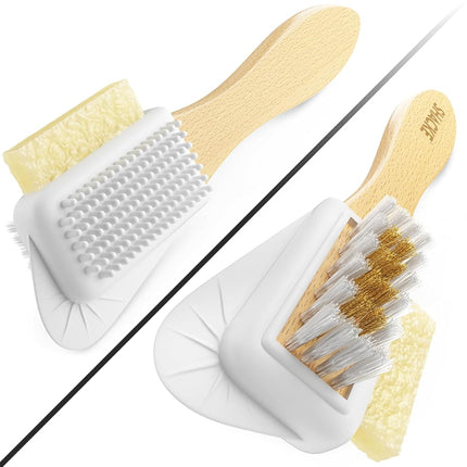 Suede & Nubuck Leather Brush Cleaner Parent, White, 3 - Brush w/ Side Eraser