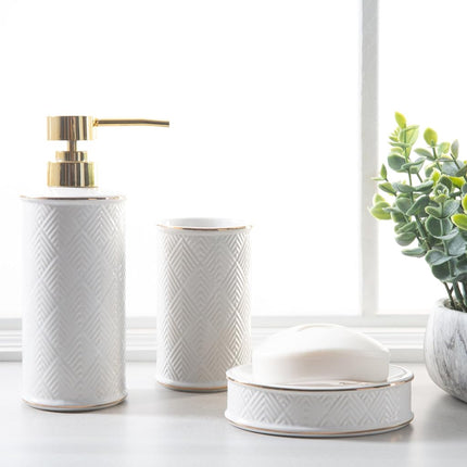 Jabonera de cerámica en relieve Elle Décor