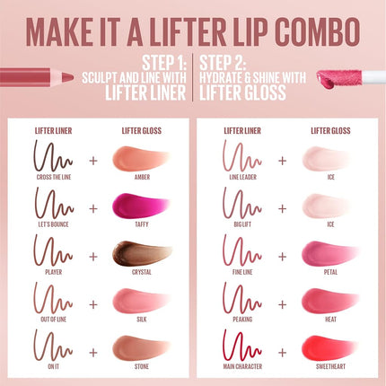 Maybelline Lifter Gloss, Hydrating Lip Gloss with Hyaluronic Acid, Moon, Nude Pink, 0.18 Ounce
