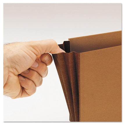 Smead End Tab Expanding File Wallet with Flap and Cord Closure, 5-1/4" Expansion, Legal Size, Redrope, 10 per Box (71148)