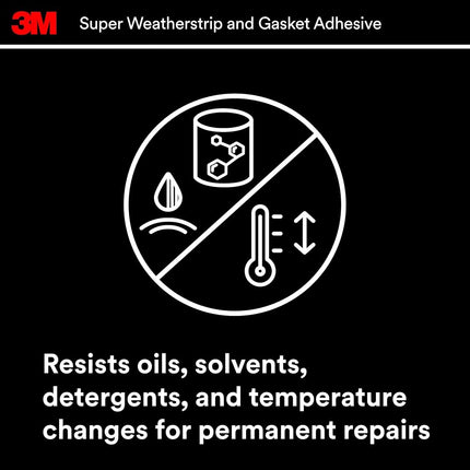 3M 08008 Black Super Weatherstrip Adhesive Tube - 5 oz.