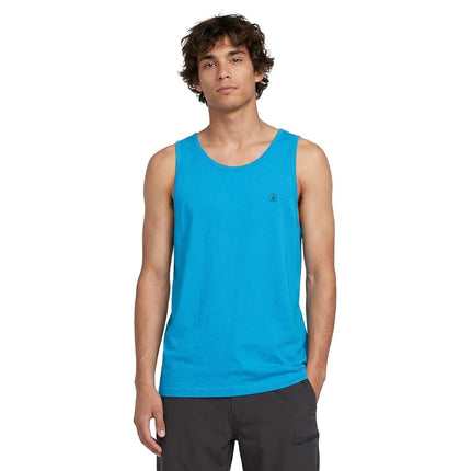 Volcom Men's Solid Heather Tank, Bay Blue Heather,