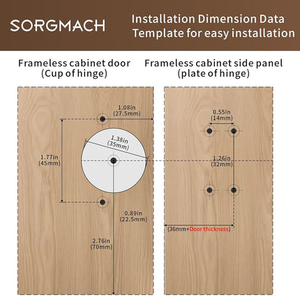 20 Pack Full Overlay Soft Close Cabinet Hinges 105° Frameless 3 Way Adjustable Soft Close Hinges for Cabinet Doors Kitchen Cabinet Door Hinges with Screws