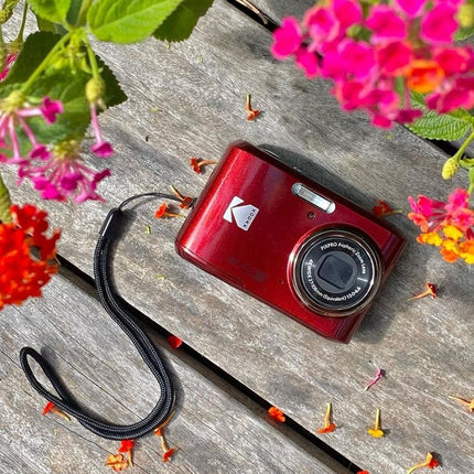 KODAK Pixpro FZ45 – 16.44 Megapixel Compact Digital Camera, 4x Optical Zoom, 2.7-inch LCD Screen, 720p HD Video Recording, AA Battery Included – Red