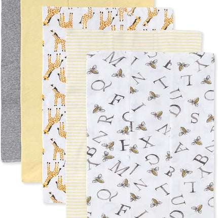 Burt's Bees Baby - Burp Cloths, 5-Pack Extra Absorbent 100% Organic Cotton Burp Cloths (Tossed Succulent)