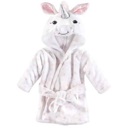 Hudson Baby Soft Plush Baby Bathrobe, White Unicor