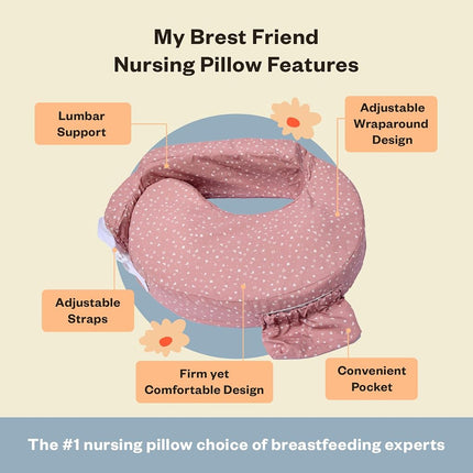 My Brest Friend Original Nursing Pillow - Dusty Rose Geo