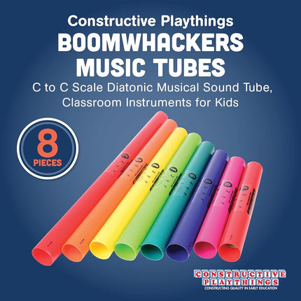 Constructive Playthings Boomwhackers Tubes, Music Making for Kids, Classroom Toys, Ages 3 Years and Up