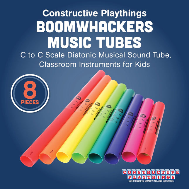 Constructive Playthings Boomwhackers Tubes, Music Making for Kids, Classroom Toys, Ages 3 Years and Up