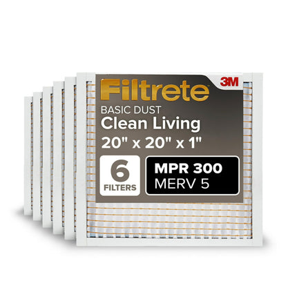 Filtrete 20x20x1 AC Furnace Air Filter, MERV 5, MP