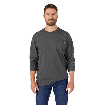 T-shirt ras du cou épais à manches longues Dickies pour homme grande taille, Rouge bordeaux chiné, 2XL Tall