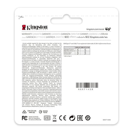 Kingston DataTraveler 70 - DT70/256GB USB-C Flash Drive Black