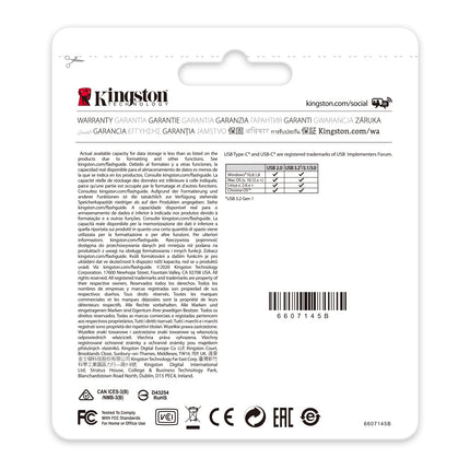 Kingston DataTraveler 70 - DT70/256GB USB-C Flash Drive Black