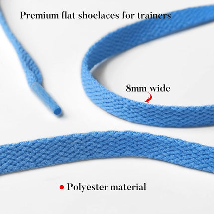 Stepace [2 Pairs Flat Shoe Laces for Sneakers 30"-72" Length