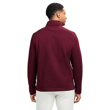 Izod Men's Thermosoft Quarter Zip Sweater Fleece Pullover, Velvet Maroon Red, XX-Large
