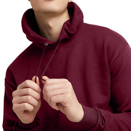 Hanes Men's EcoSmart Hoodie, Midweight Fleece, Pullover Hooded Sweatshirt, Maroon, M