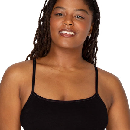 Fruit of The Loom Women's Spaghetti Strap Cotton Pullover Sports Bra Value Pack, Opaque, Cornflower Blue/Lentil/White/Kitty Pink/Grey Heather/Black Hue, 42 (Pack of 6)